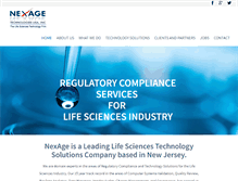 Tablet Screenshot of nexageusa.com
